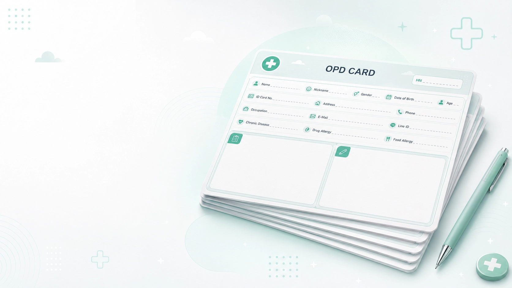 ผลิต OPD CARD คลินิก